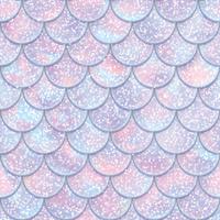Glitter fish scales pattern. Mermaid tail texture vector