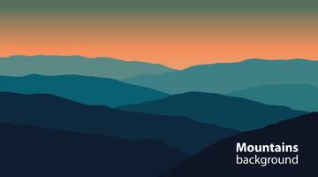 Landscape with mountains and hills. Extreme sports, outdoor recreation background. vector