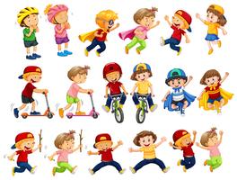 A Set of Urban Kids Activities vector