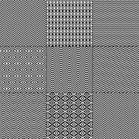 black white mod bargello geometric patterns vector