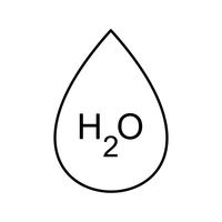 H2O  Vector Icon