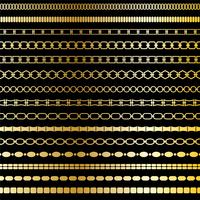 mod gold chain border patterns vector