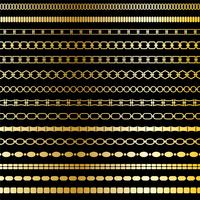 mod gold chain border patterns vector