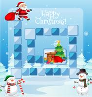 Happy christmas game template vector