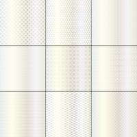 metallic silver and white mod geometric patterns vector