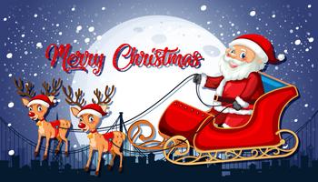 Santa claus merry christmas template vector