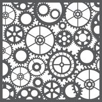 Pattern silhouette cut gears vector