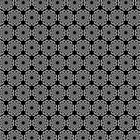 black white ornate circular medallion pattern vector