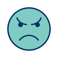 Angry Emoticon Vector Icon