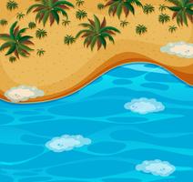 A beautiful beach aerial view vector