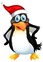 Un personaje de pingüino de navidad. vector