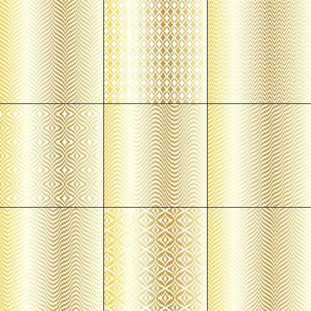 gold white mod bargello geometric patterns vector