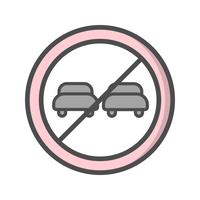 Vector Overtaking prohibited Icon