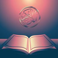 Al Corán Ilustración Abierta vector
