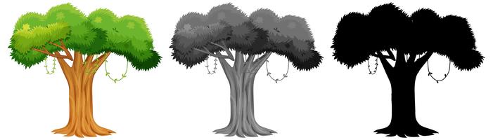 Set of tree design vector