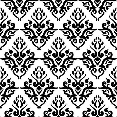 Victorian art floral seamless pattern. Vintage background, vector illustration, Victorian ornament.
