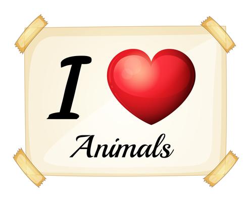 I love animals