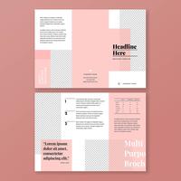 Minimalist Pink Brochure Template vector