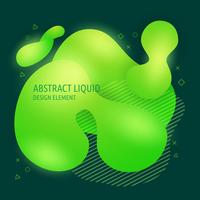 Abstract modern flowing liquid shapes design elements. Dynamical bright gradient colored banner vector