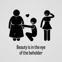 Beauty is in the Eye of the Beholder. vector