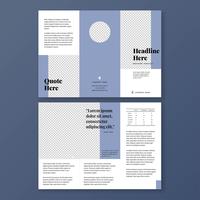 Minimalist Blue Navy Vintage Brochure Template vector