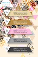 Infographics design on doodle abstract background in pastel tone. vector