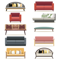 Sofá de diseño moderno, muebles de salón. vector