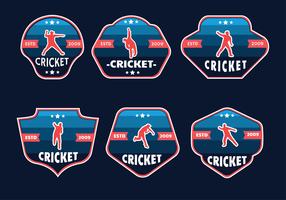 Cricket Player Badge Vector Pack