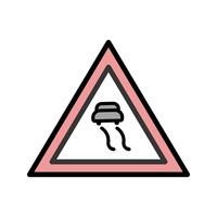 Vector Slippery roads Icon