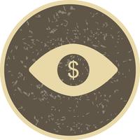 Ojo dólar Vector icono