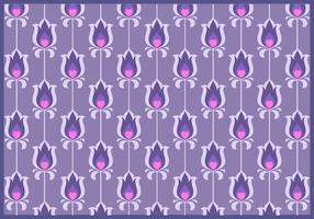 Purple Flower Retro Pattern Vector
