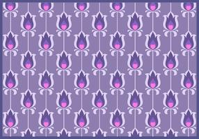 Purple Flower Retro Pattern Vector