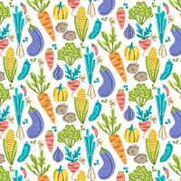 Vector Vegetables Seamless Pattern