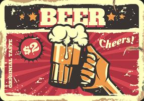 Retro Beer Sign vector