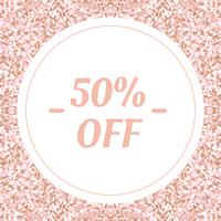 Social media banner for your blog or business. Cute pastel rose gold pink a modern design. Vector template