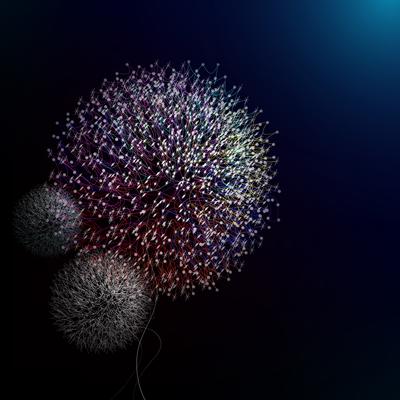 Abstract dandelion in vector art