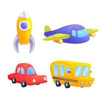 Kids Toys for children game. Vector cartoon illustration