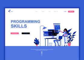 Modern flat web page design template concept of Programming Skills  vector