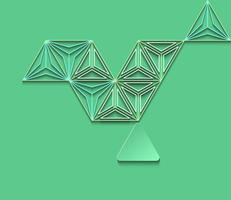 Polygon abstract on green background. vector