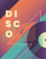 Disco poster design vector