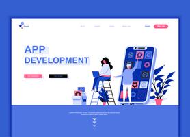 Modern flat web page design template concept of App Development  vector