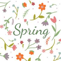 Cute Floral Background to Spring Season vector