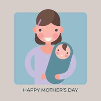 Flat Illustration Of a Mother vector