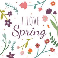 Colorful Floral Background About Spring vector