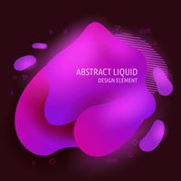 Abstract modern flowing liquid shapes design elements. Dynamical bright gradient colored banner vector
