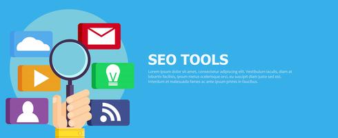 Optimización de motores de búsqueda (SEO) Iconos de marketing digital vector