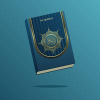 Blue And Gold Al Quran Vector