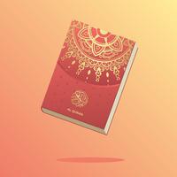 Red And Gold Al Quran Vector