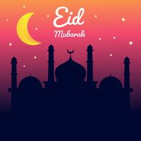 Increíble Eid Mubarak vector