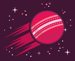 Ilustración de la bola de cricket vector